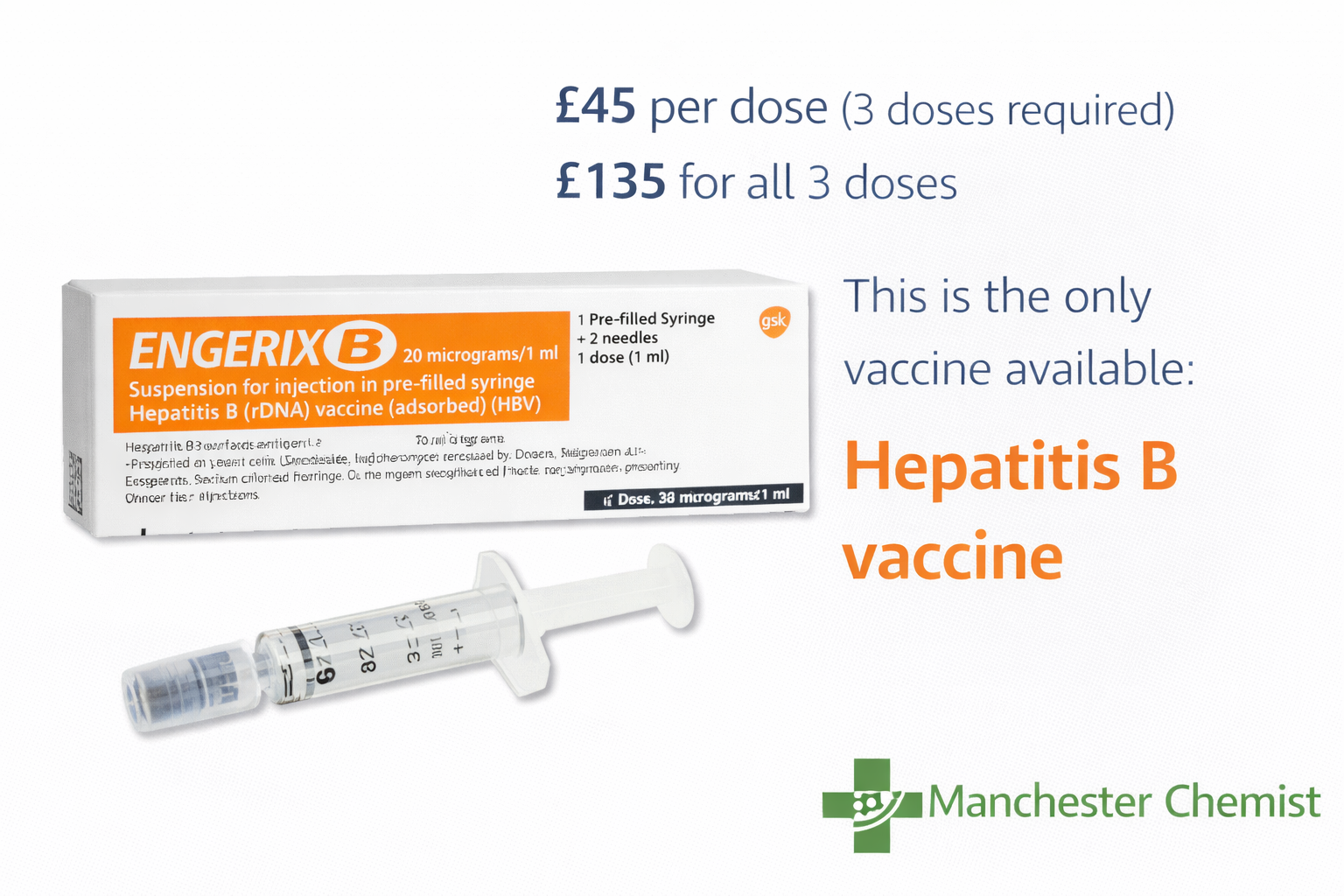 Hepatitis B (For occupational therapist and travel vaccine)